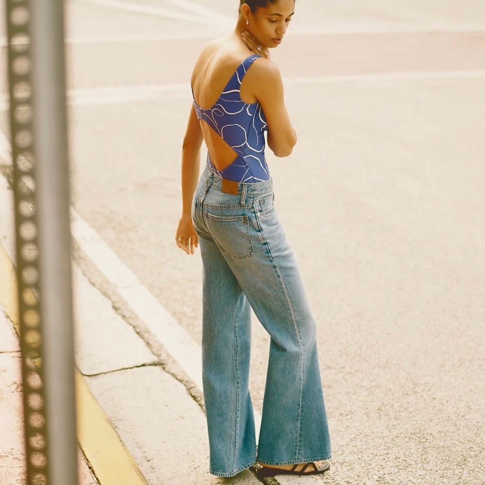 Madewell High Rise Baggy Flare Jean